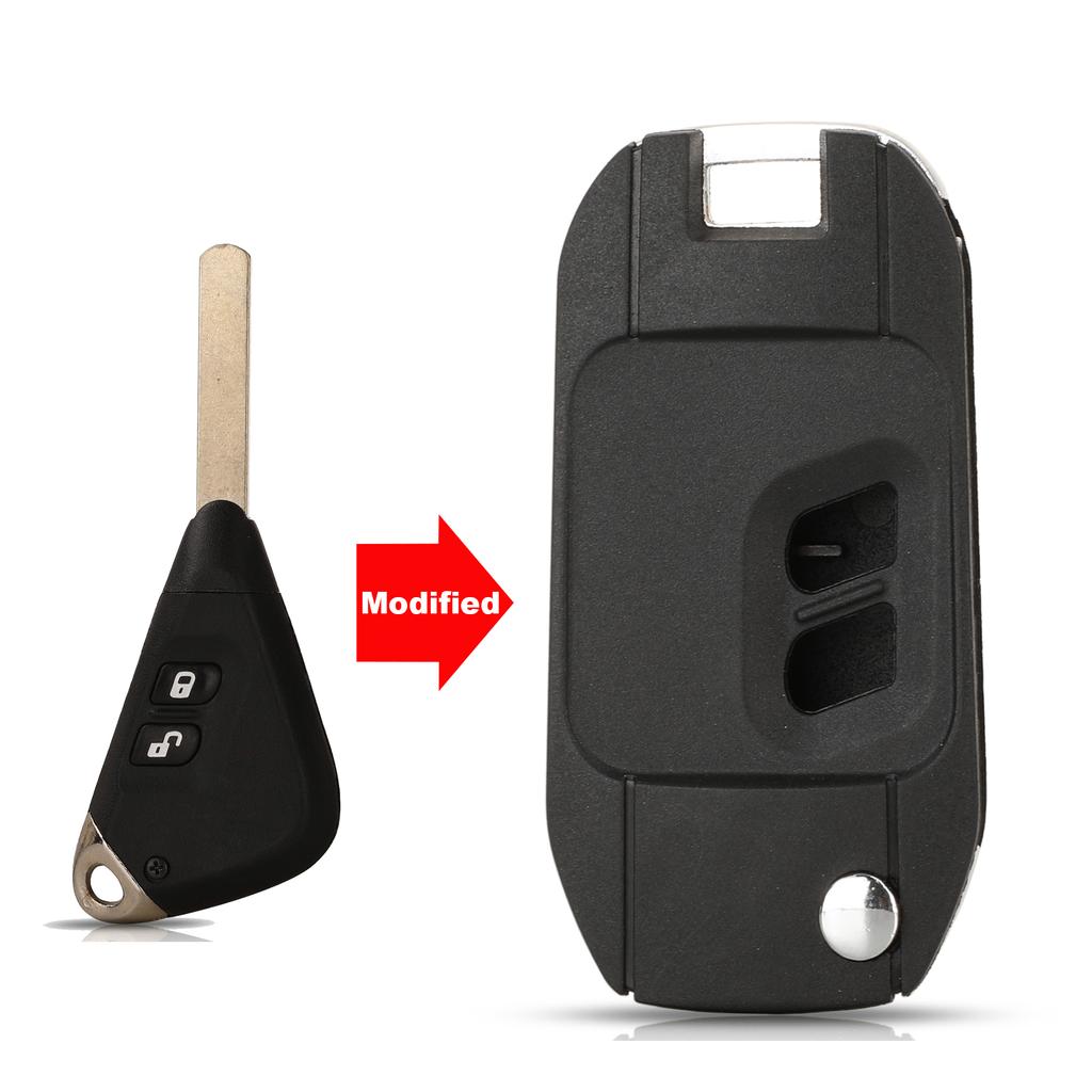 jingyuqin Replacement Shell Modified Folding Remote Key Case Fob 2/3 Buttons For Subaru Legacy Forester Outback Impreza