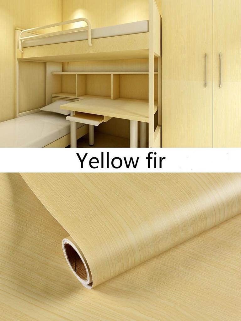 Vinyl Waterproof Wood Grain Wallpapers Self-adhesive Stickers For Kitchen Ambry Furniture Wardrobe Table Wall Papers Home Decor