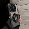 For Motorola Edge 70 Fusion Case Deluxe Transparent Electroplated Stand Four-corner Anti-fall Back Cover For Edge 70Fusion Shell