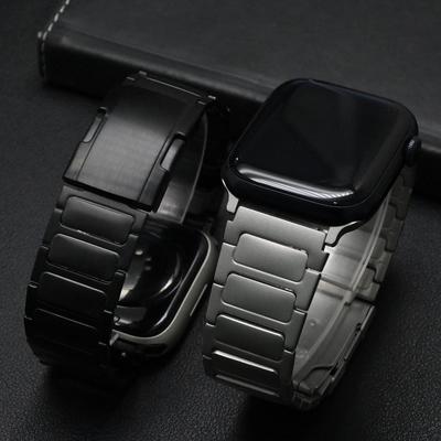 Titanium for Apple Watch Ultra2 49mm Band Business Wristband for Iwatch Series 10 46mm 9 8 7 45mm 6 5 Se 44mm Anti-scratch Belt