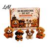 Forniture Artistiche Educative per Principianti Set Artistico Fai-da-te Cane di Halloween 3D Kit Cucciolo con Perline Kit per Creare Braccialetti Carini Animale Adulti Decorazione Scrivania Casa
