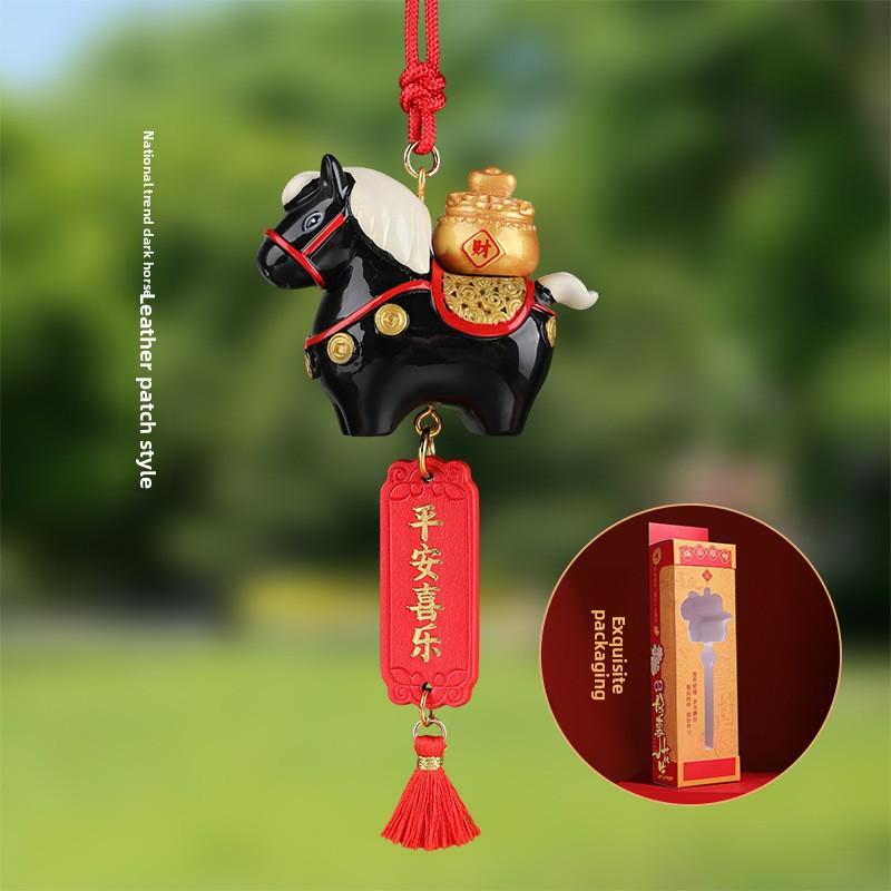 Car Rearview Mirror Hanger, Interior Decoration Pendant, Automotive Supplies, for The Year of The Horse New Year