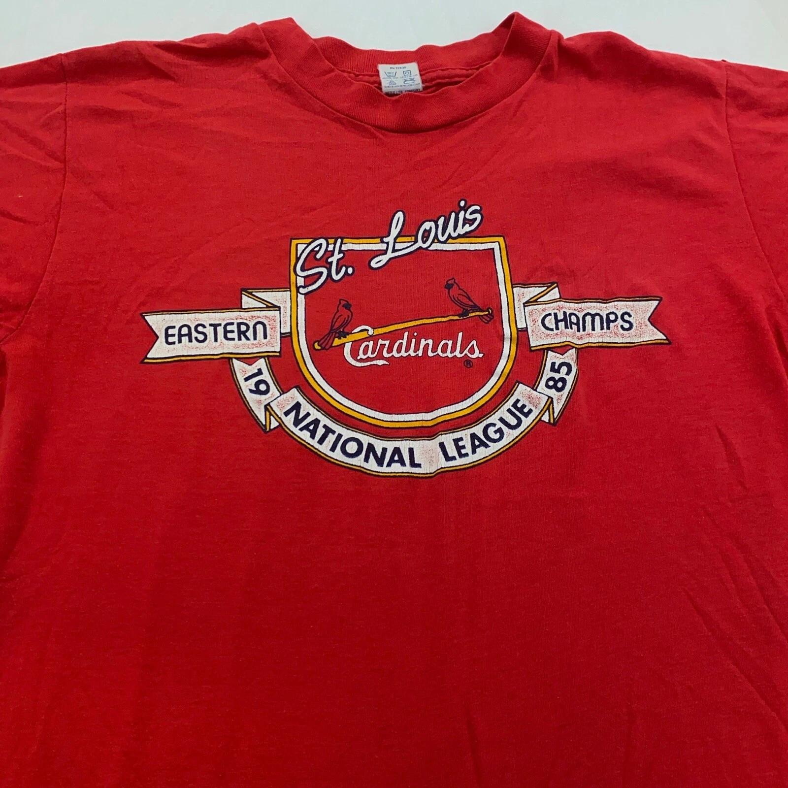 vintage 1985 ST. LOUIS CARDINALS T-Shirt MEDIUM baseball mlb soft thin 80s 3XL