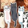 30Pcs Kitten Shape Bookmarks Paper Bookmarks Book Page Marker Portable Reading Aid for Book Lover Teacher Student