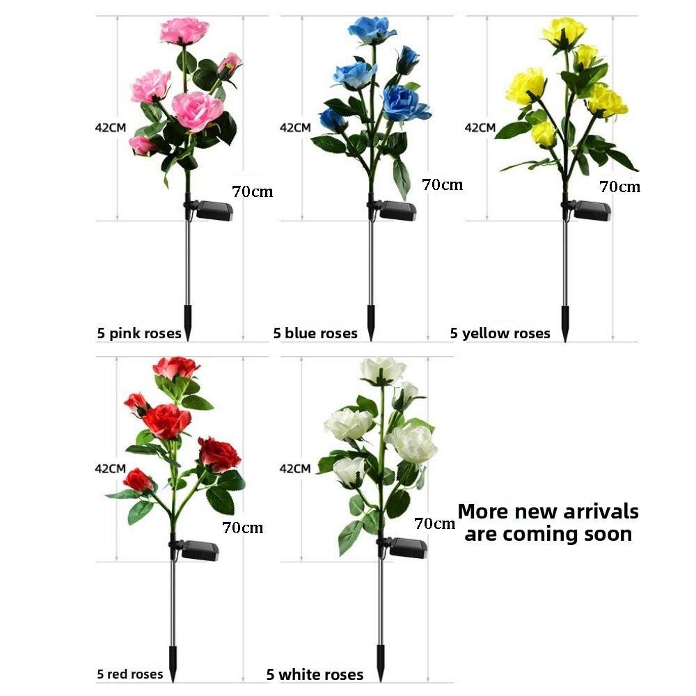 1/3 Heads LED Simulated Solar Lights Waterproof 5 Colors Outdoor Decorative Solar Light Lawn Decoration Landscape Light