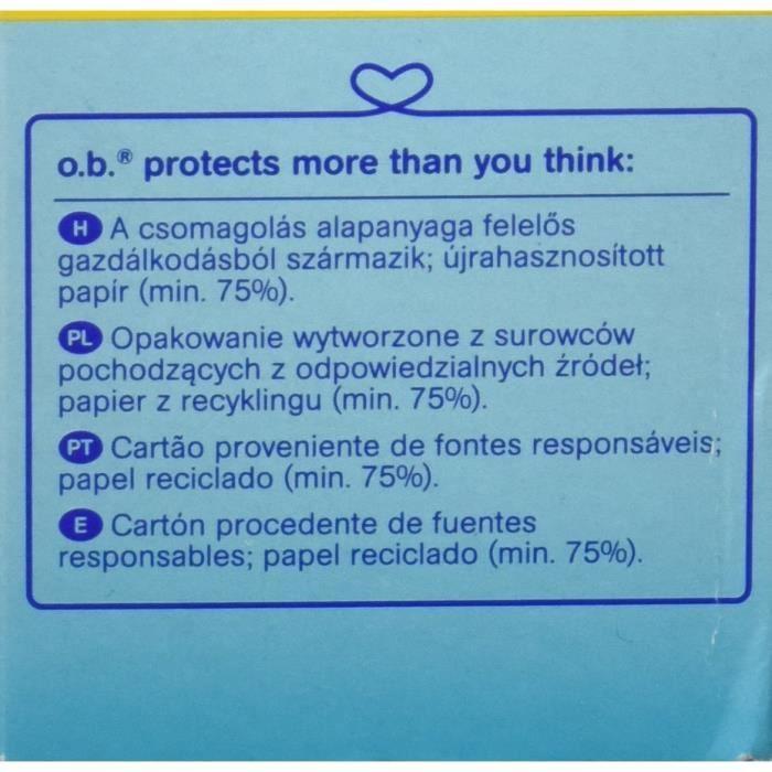 O.B. OB ProComfort Boite de 32 tampons sans applicateur, normal - 3574660235432