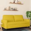 Vidaxl 2-Seater Sofa, Yellow, 140 Cm, Upholstered In Velvet