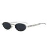 Eyeglasses Frames For Women Men Silver Oval Glasses Anti Blue Light Small  Sunglasses With Metal Frame