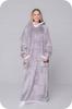 Decke Oversize Pullover Warm Dicke Deckenpullover 2in1 XXL Grau Fell [Kb-Xl1]
