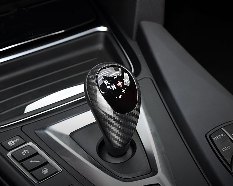 UPSZTEC for BMW M2 M3 M4 M5 F10 X5M Carbon Fiber Gear Shift Cover Decorative Cover Interior Modification Gear Lever Cover