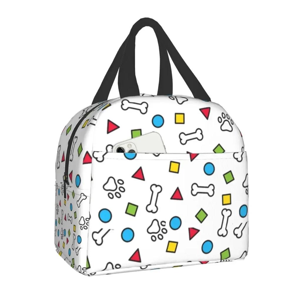 Pet Paw Pattern Animal Imprint Insulated Lunch Bag for School Office Dog Footprint Gift Picnic Thermal Cooler Lunch Box Women