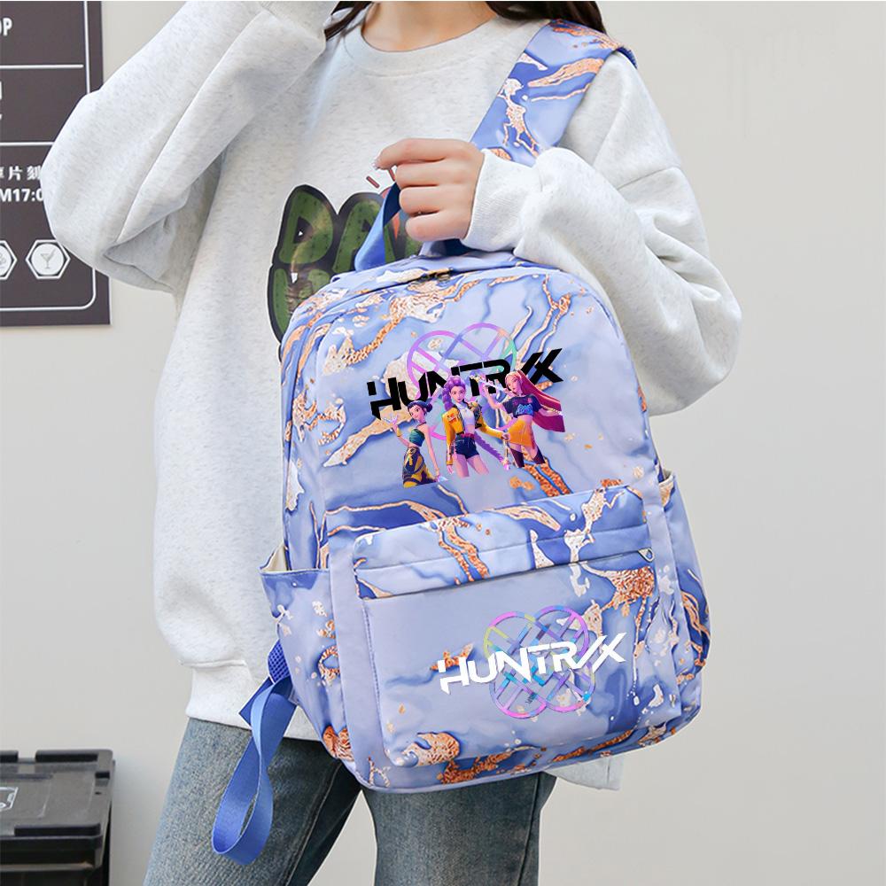 3Pcs/set Cartoon Kpop Printed Backpack with Handbag Pencil Case for Teenager Student Girl Boy Bookbag Schoolbag Women Large Capacity Travel Bag