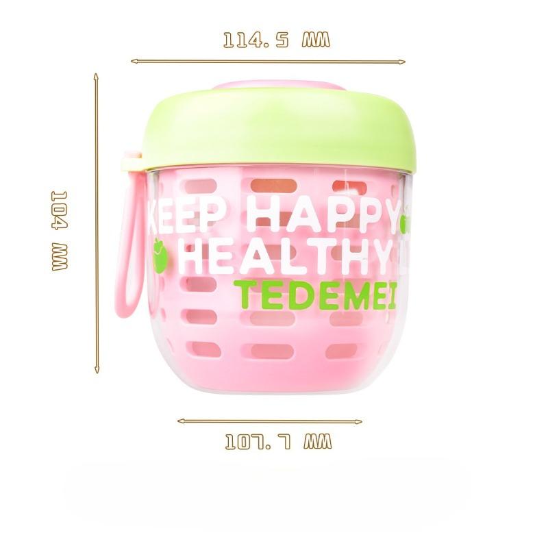 

Portable Fruit Salad Breakfast Cup Drain Basket Leak-proof Snacks Parfait Containers Outdoor Camping Lunchbox Salad Mug