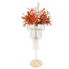 Gold Flower Stand, Wedding Flower Stand, 4 Tier Floor Standing, Countertop Mount Hardware, Acrylic for Wedding Decorations,Party