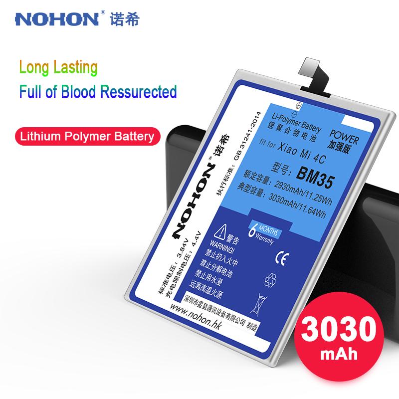 Replacement Battery NOHON For Xiaomi Mi 4C 5 6 8 9 Pro SE 10  POCOPHONE F1 CC9 CC9E 9Lite A3 Max2 MIX3