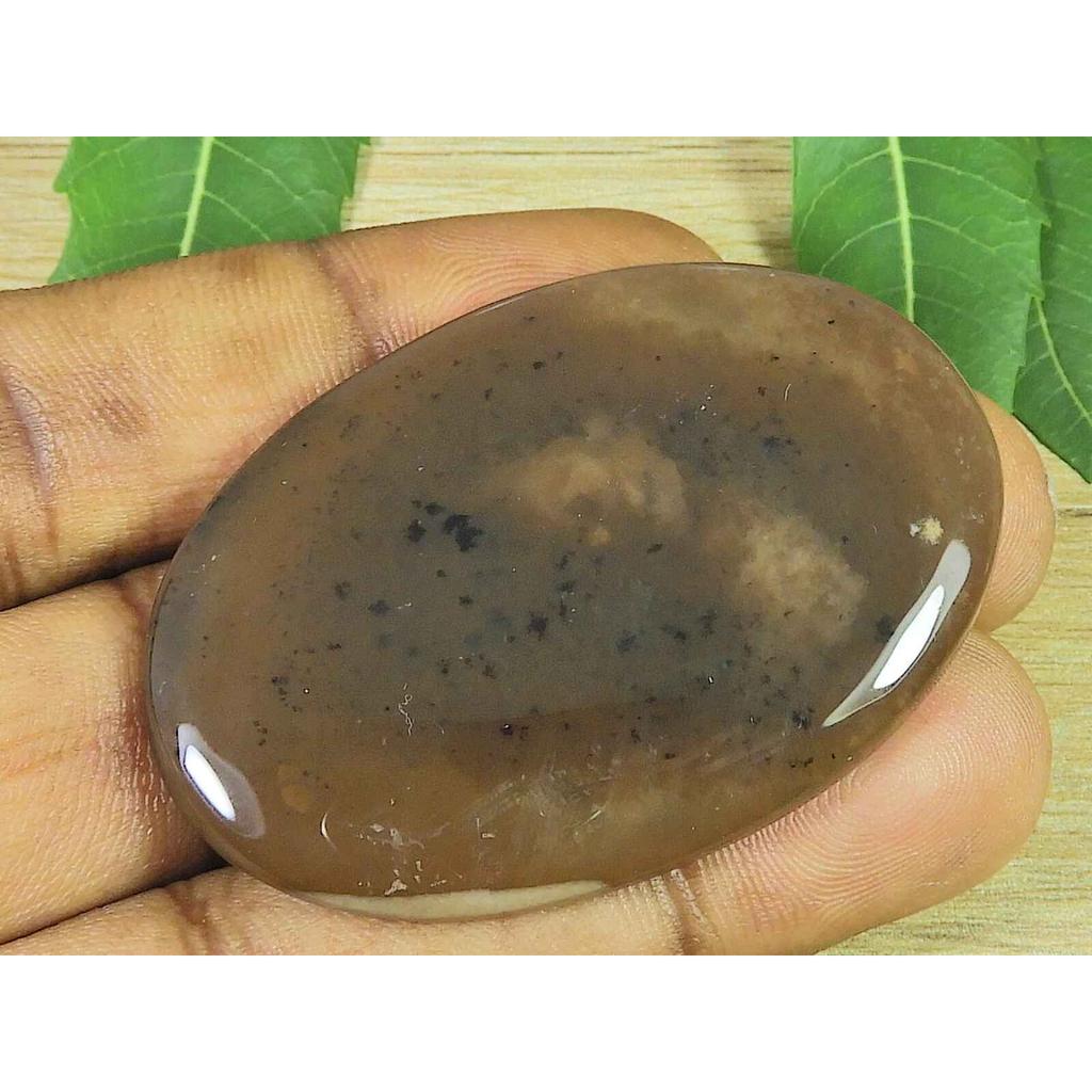 35X35X04MM Natural Honey Dendrite Oval Shape Cabochon Loose Gemstone 79Cts. SK-3452