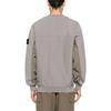 STONE ISLAND Compass Badge Patch Crew Neck Sweatshirt Men Sweatshirt Gray 801560154-V0092