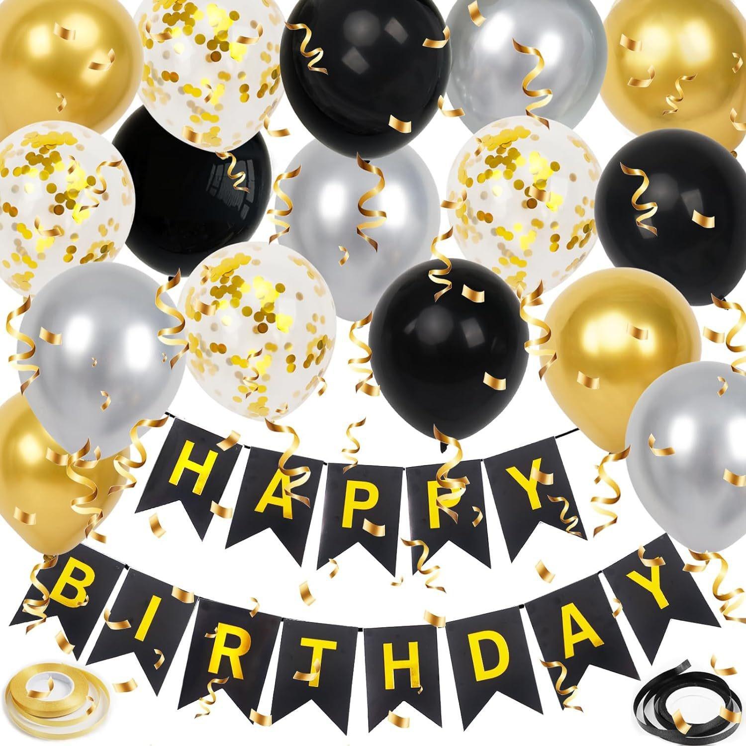 19 Balloon Birthday Set Happy Birthday Flag Banner Suitable For Birthday Arrangement Party Decoration cm