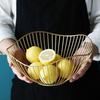 Europäischer Stil Lotusblatt Obstschale - Dekorativer Eisenkorb für Wohnzimmer oder Couchtisch