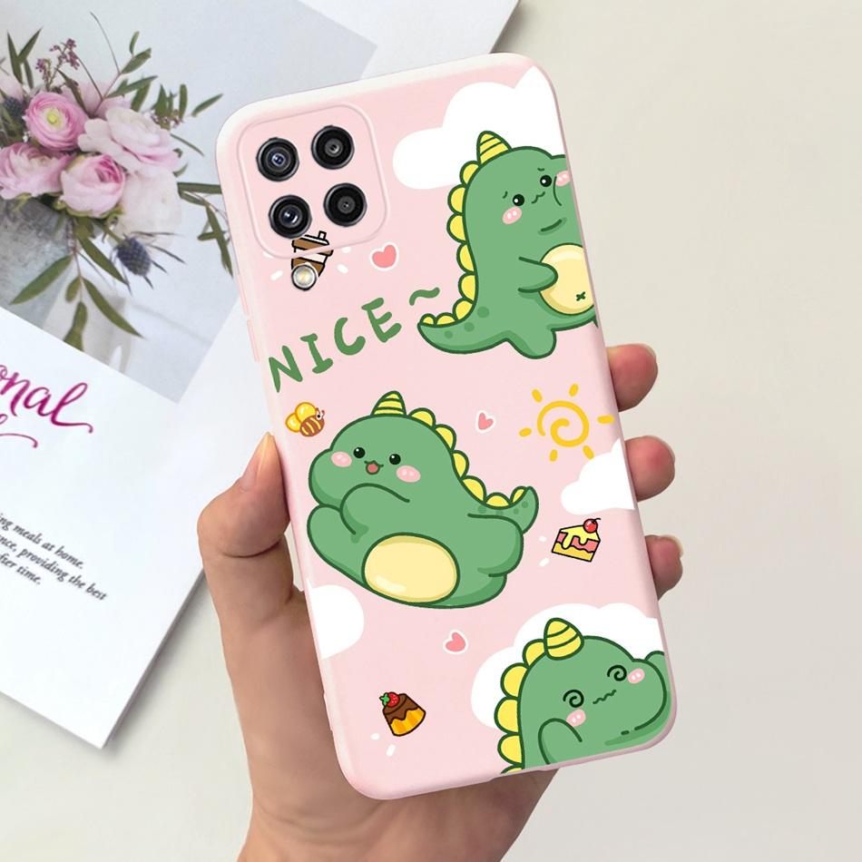 Custodia per Telefono Samsung Galaxy M22 Samsung M22 F22 SM-M225F E225F Gatto Carino Cartone Animato Colore Caramella Silicone Morbido Copertura Posteriore