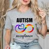 Autism Awareness Graphic TShirt Autism Acceptance Advocacy Shirts for Men Women Clothing Casual Short Sleeve Tees Shirts