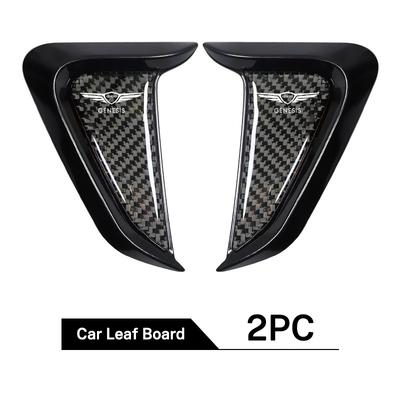 2 Stück Kohlefaser Auto Seitenaufkleber Flügel Kotflügel Luftführung Lüftungsgitter Verkleidung für GENESIS Logo GV70 G70 GV60 GV70 Coupe GV80