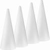 2PC White Festive Holiday Decorations Foam Cones Easy To Paint for Crafts Christmas Tree Construction DIY Multiple Sizes Available