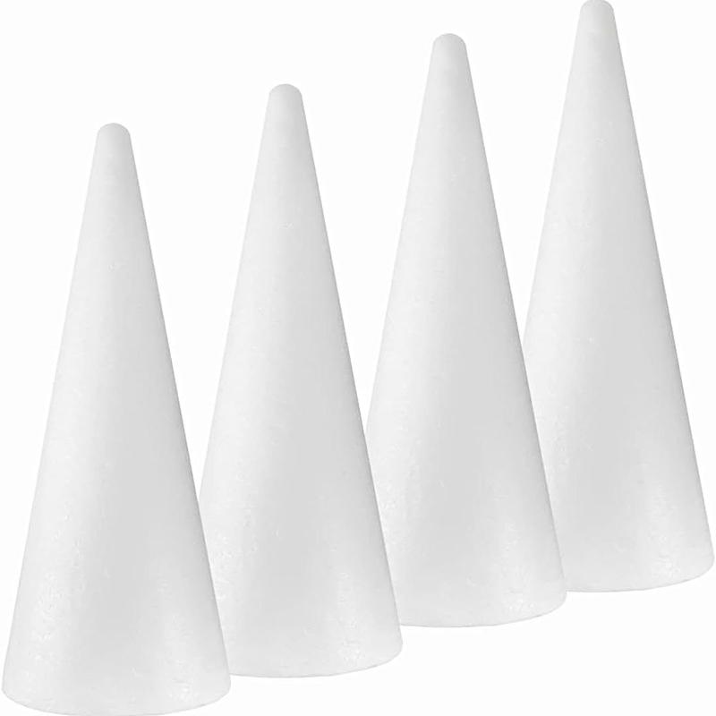 2PC Foam Art Studio DIY Christmas Tree Gnome Making White Table Decor Multiple Sizes Available