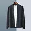 Men's V-Neck Wool Cardigan - Youth Business Casual, Loose Knit, Plus Size, Cashmere, Spring/Autumn