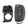 4 Buttons Flip Folding Remote Key Shell Remote Control Key Cover Keyless Entry Shell for Hyundai Tucson Santa Fe IX45 Sonata I40