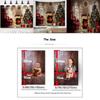 Christmas Fireplace Wall Banner With Durable Polyester Material For Festive Events