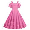 Women's Clothing Source Hepburn Suspender Ruffle Edge Short Sleeve Big Pendulum Polka Dot S S Retro Dress