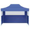Professional Foldable Party Tent with 3 Side Walls 3*4 M Steel Frame Blue