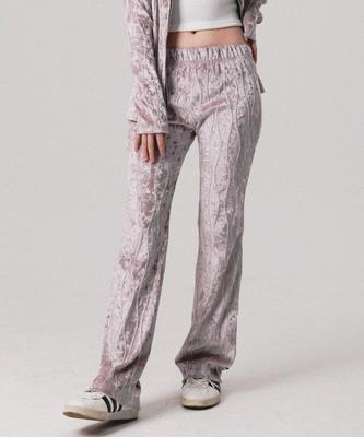 PEACE MAKER Velvet Wave Stitch Boots Pants (Pink)