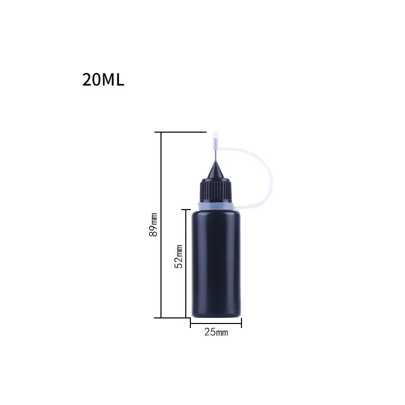20ml LDPE Needle Tip Squeeze Bottle for Tattoo Ink/E-liquid - Light-proof, Soft, Plastic, Empty Tube