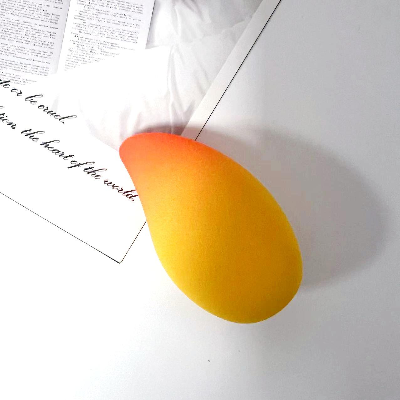 

Градиентный спонж для макияжа «Манго» - Для влажного и сухого использования, Милый спонж-кушон в форме фрукта