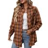 Women's 2025 Autumn Retro Plaid Long Sleeve Shirt – Versatile, Elegant Hong Kong Style Outerwear