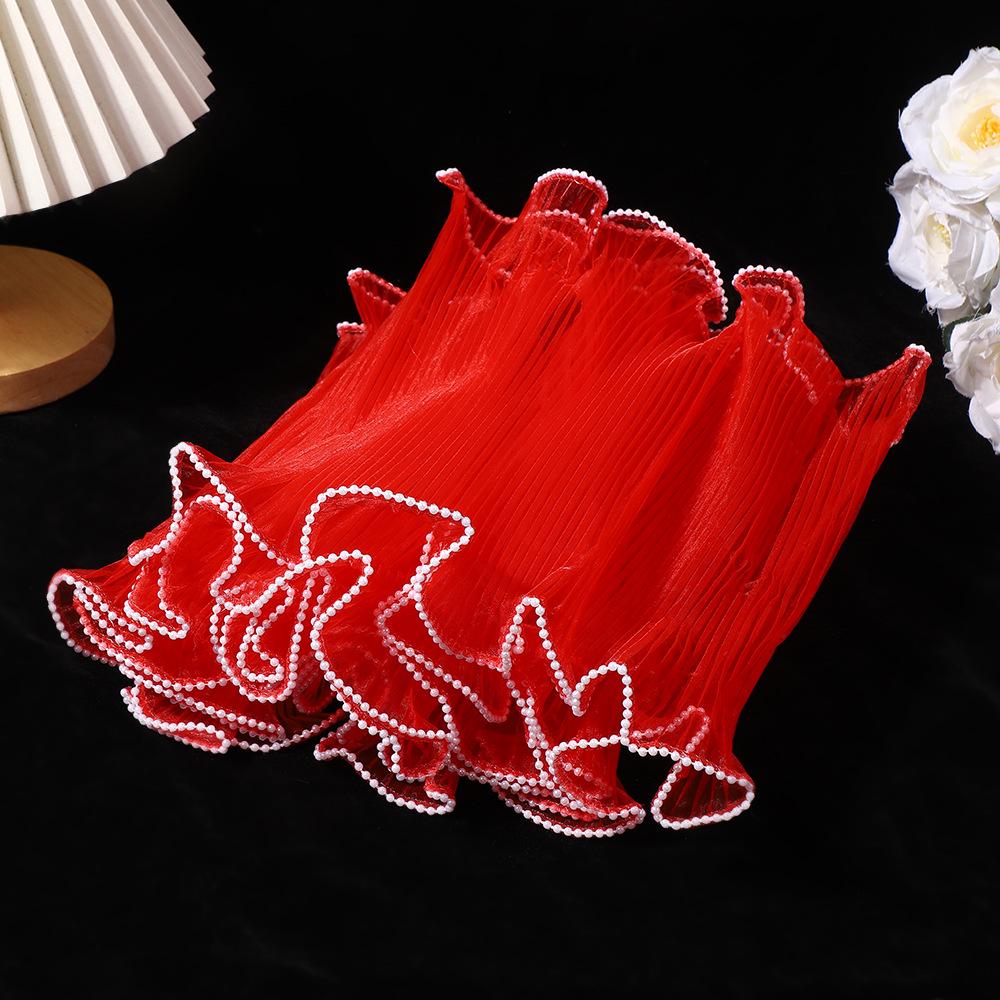 Double-Headed Pearl Wave Yarn: Elegant Polyester Wrap for Bouquets & Cake Decor, Luxurious Floral Packaging Material