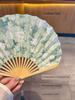 Cute Shell-Shaped Folding Fan for Spring Outings, Hanfu Photoshoots, New Chinese Style, Summer Cooling, Daily Use, Portable Small Folding Fan