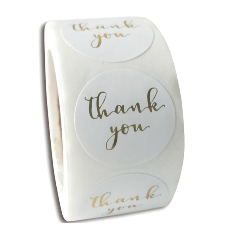 500 Stück/Rolle Runde Bronzierte Retro-Etiketten Backen DIY Aufkleber Kraftpapier Siegelaufkleber