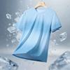 Men's Casual Sports Round Neck Thin Short-sleeved T-shirt Ice Silk Quick-drying
