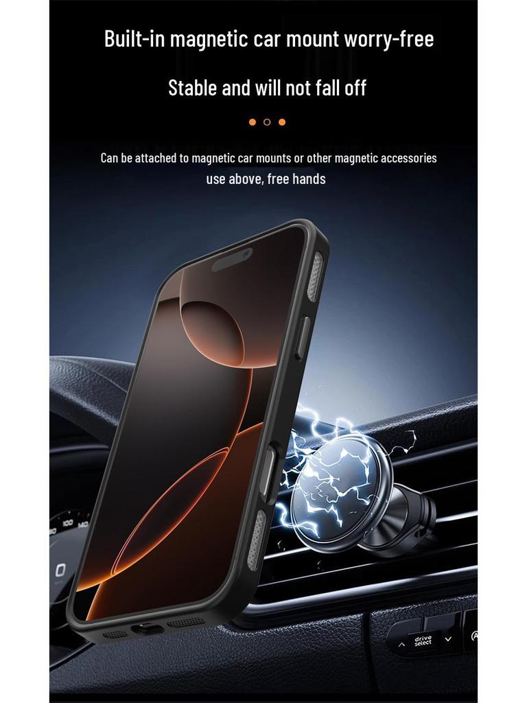 iPhone 17 Lens Holder Case: Compatible with Apple 15/14; Cooling 13; Magnetic 12; Frosted 11; Cross-Border 16p