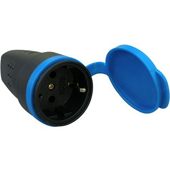 1388 Male Plug & 1389 Female Socket: Black IP44 Waterproof Euro Standard 16A Mating Set