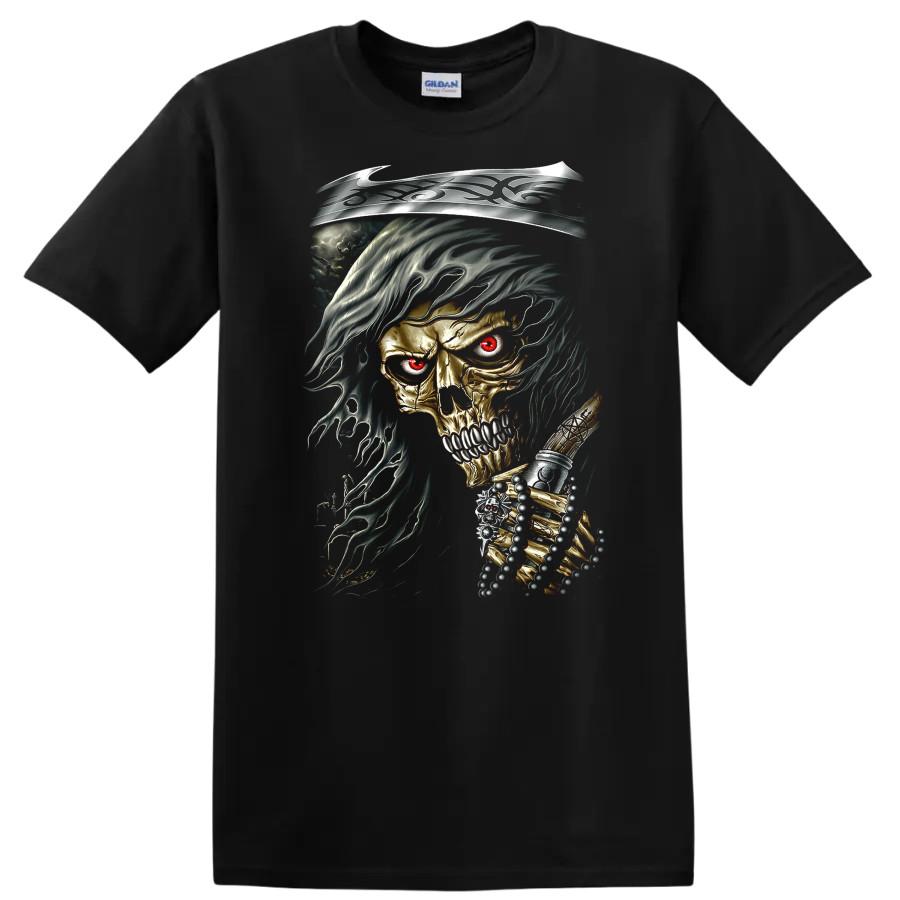 Skull Ghost T Shirt Graphic Art Horror Design for Halloween w/ Tee
