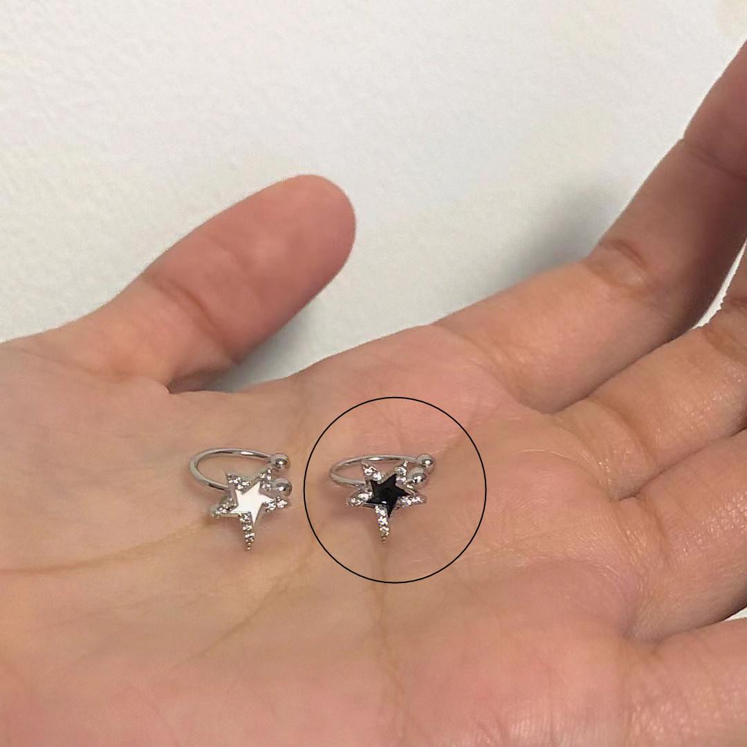 Elegant Non-Pierced Ear Cuff: Sparkly Star Stackable Earrings for Women