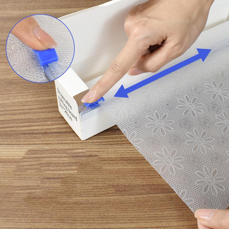 24X300cm Esnek Kesme Tahtası Kağıdı Plastik Doğrama Tahtaları Kağıdı Tek Kullanımlık Kesilebilir Kesme Tahtası Mat Piknik Meyve Peçetesi