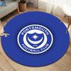 Portsmouth Football Club Round Area Rug,Carpet Rug for Living Room Bedroom Sofa Playroom Decor,Non-slip Floor Mat