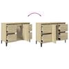 Washbasin Cabinet In Sonoma Oak 80 X 33 X 60 Cm Engineered Wood