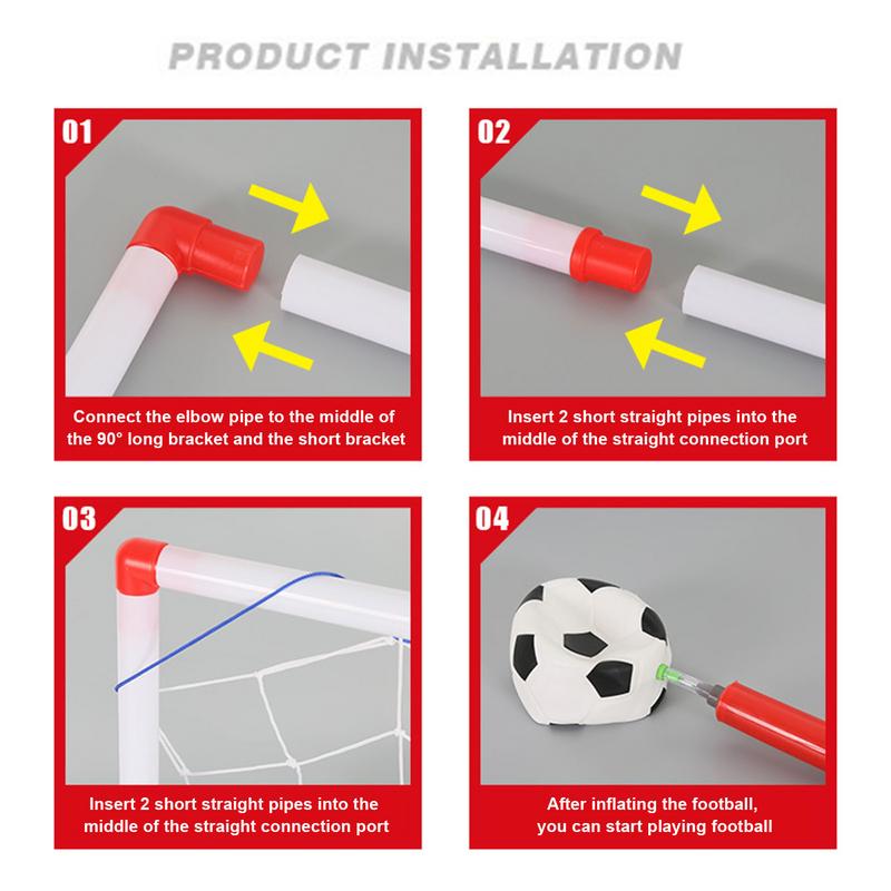 New DIYS Children Sport Portable Children Football Soccer Goal Net With Ball Pump Kids Mini Football Gate Toy Sport