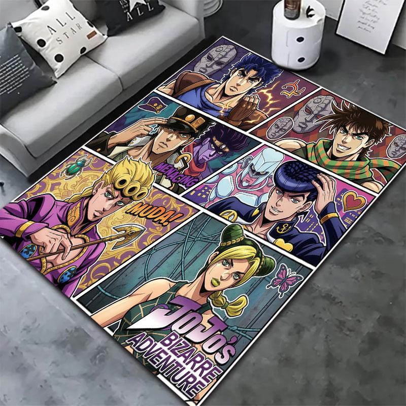 Jojos Bizarre Adventure Teppich Teppich für Wohnzimmer Schlafzimmer Zuhause Sofa Dekoration Kinder Spielen Rutschfeste Bodenmatte